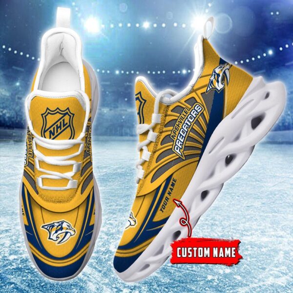 Personalized NHL Nashville Predators Max Soul Shoes For Hockey Fans
