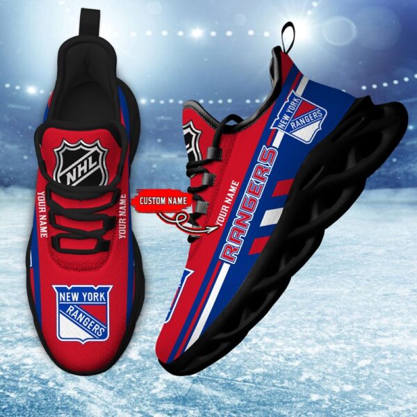 Personalized NHL New York Rangers Max Soul Shoes Chunky Sneakers Perfect Gift For Fans