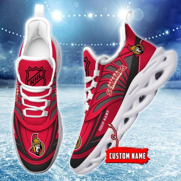 Personalized NHL Ottawa Senators Max Soul Shoes For Hockey Fans