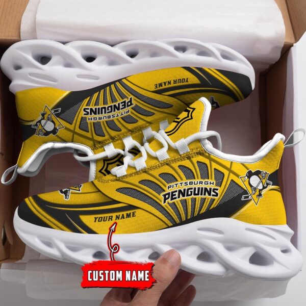 Personalized NHL Pittsburgh Penguins Max Soul Shoes For Hockey Fans