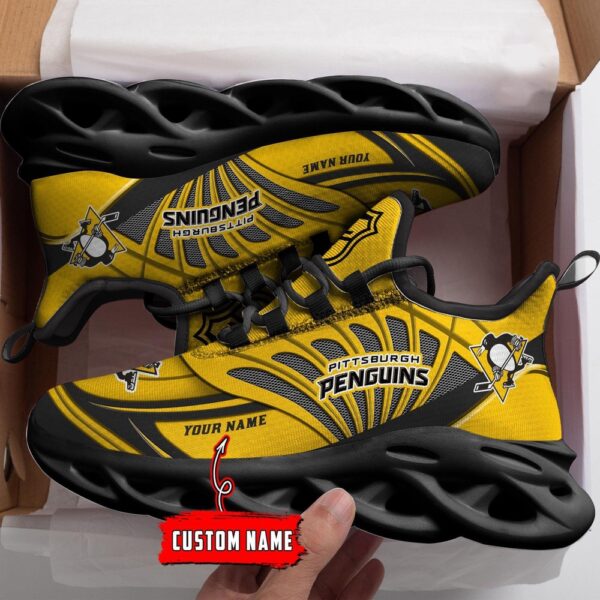 Personalized NHL Pittsburgh Penguins Max Soul Shoes For Hockey Fans