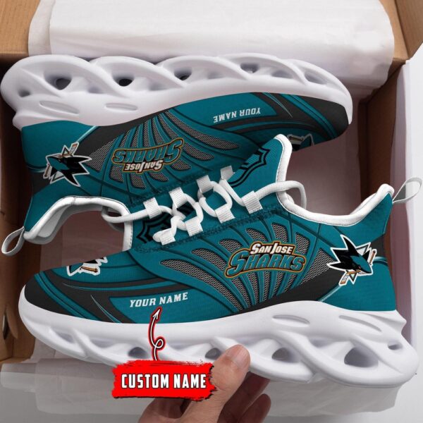 Personalized NHL San Jose Sharks Max Soul Shoes For Hockey Fans