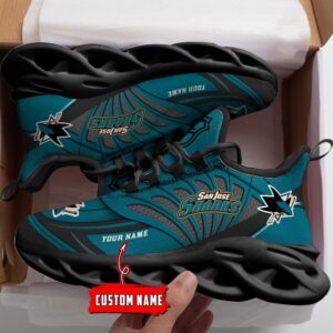 Personalized NHL San Jose Sharks Max Soul Shoes For Hockey Fans 2