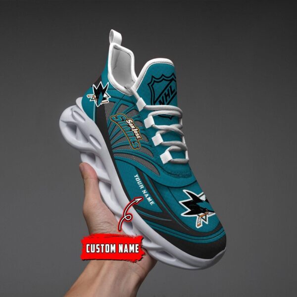 Personalized NHL San Jose Sharks Max Soul Shoes For Hockey Fans