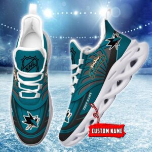 Personalized NHL San Jose Sharks Max Soul Shoes For Hockey Fans 4