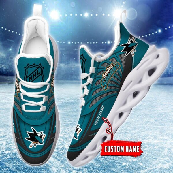 Personalized NHL San Jose Sharks Max Soul Shoes For Hockey Fans