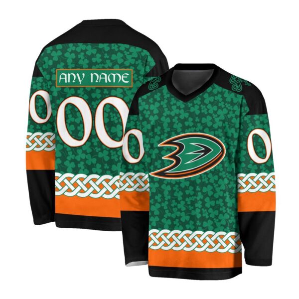 NHL Anaheim Ducks Special St.Patrick’s Day Design Jersey Shirt