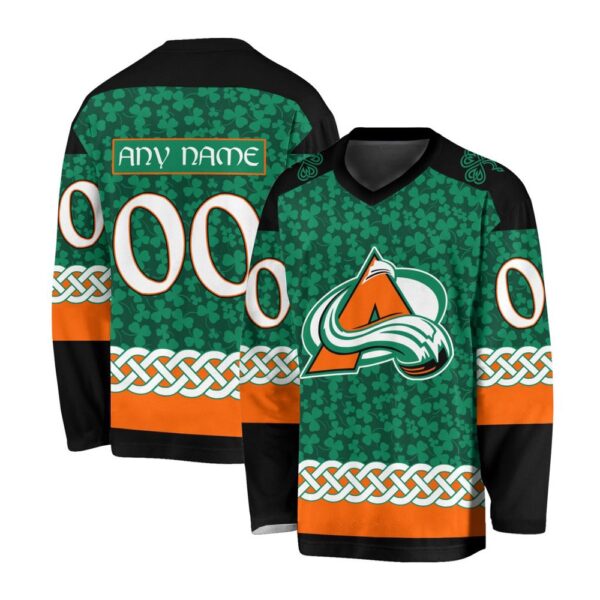 NHL Colorado Avalanche Special St.Patrick’s Day Design Jersey Shirt