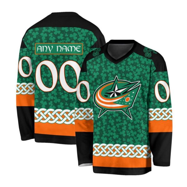 NHL Columbus Blue Jackets Special St.Patrick’s Day Design Jersey Shirt