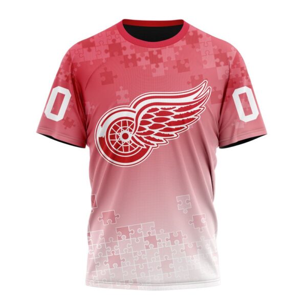 NHL Detroit Red Wings Special Autism Awareness Design All Over Print T Shirt