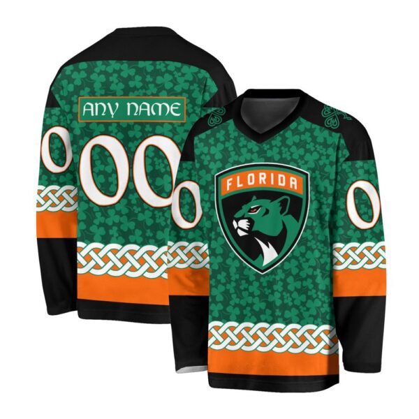 NHL Florida Panthers Special St.Patrick’s Day Design Jersey Shirt