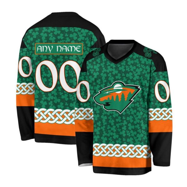 NHL Minnesota Wild Special St.Patrick’s Day Design Jersey Shirt