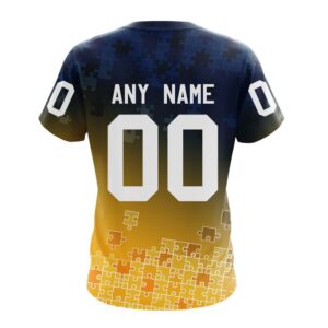 NHL Nashville Predators Special Autism Awareness Design All Over Print T Shirt 2