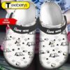 Footwearmerch Custom Name Snoopy Icon White Clogs Crocs Shoes