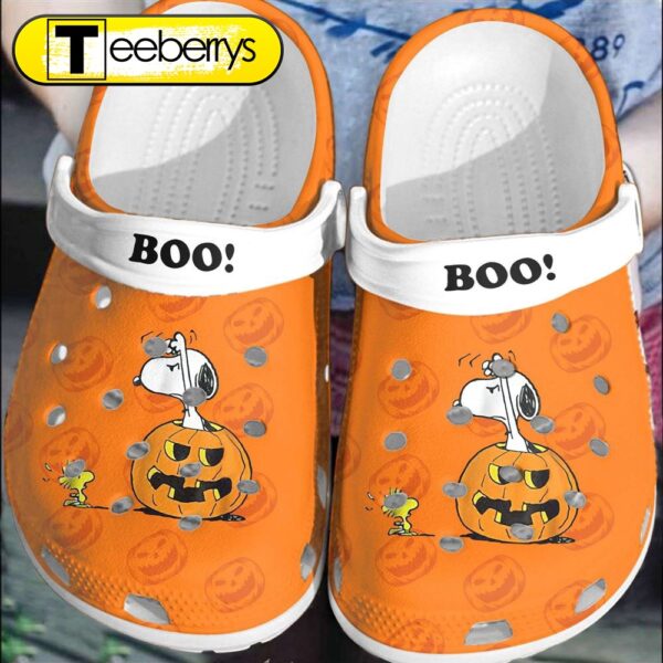 Footwearmerch Halloween Snoopy Boo In The Pumpkin The Peanut Movie  Crocband Clogs