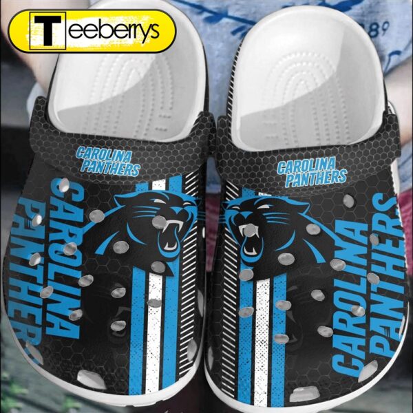 Footwearmerch NFL Carolina Panthers Football  Comfortable Shoes Clogs  For Men Women