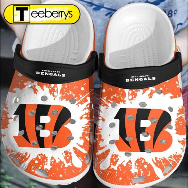 Footwearmerch NFL Cincinnati Bengals Football   Clogs Comfortable Shoes For Men Women