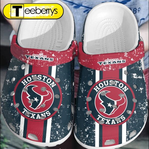 Footwearmerch NFL Houston Texans Football Clogs   Shoes Comfortable For Men Women