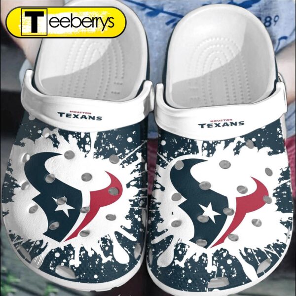 Footwearmerch NFL Houston Texans Football Clogs  Comfortable  Shoes For Men Women