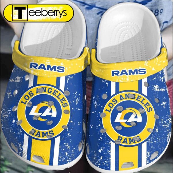 Footwearmerch NFL LA Rams Football Clogs Shoes Comfortable  For Men Women