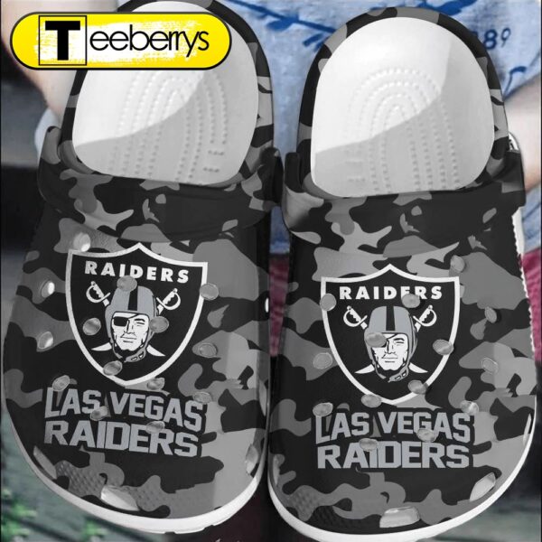 Footwearmerch NFL Lasvegas Raiders Football Shoes  Comfortable Clogs For Men Women