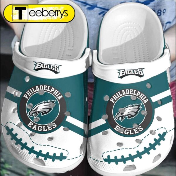 Footwearmerch NFL Philadelphia Eagles Football   Clogs Comfortable Shoes For Men Women