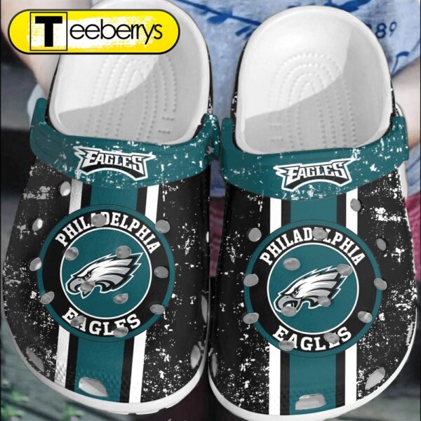 Footwearmerch NFL Philadelphia Eagles Football   Shoes Clogs Comfortable For Men Women