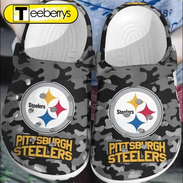 Footwearmerch NFL Pittsburgh Steelers Football  Comfortable Shoes Clogs  For Men Women