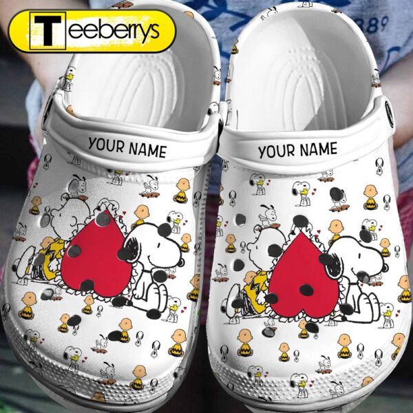 Footwearmerch Personalized Charlie Snoopy Crocs 3D Clog Shoes