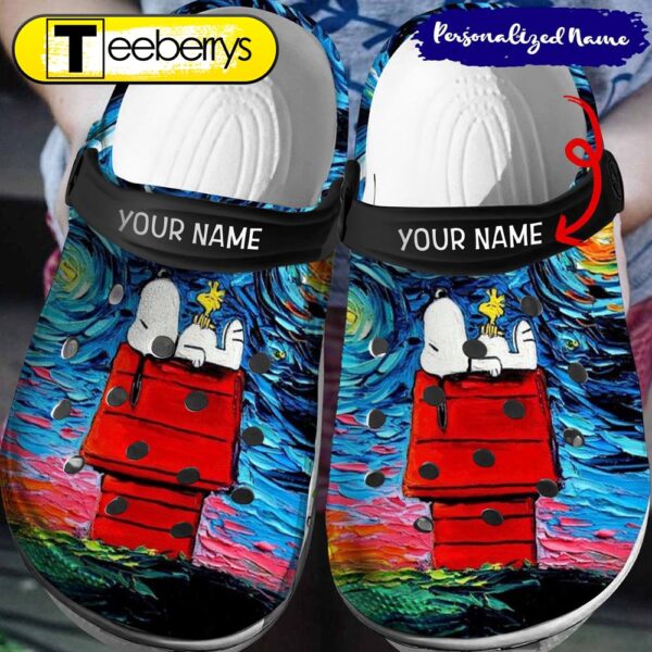 Footwearmerch Personalized Snoopy Lovers Crocs 3D Clog Shoes