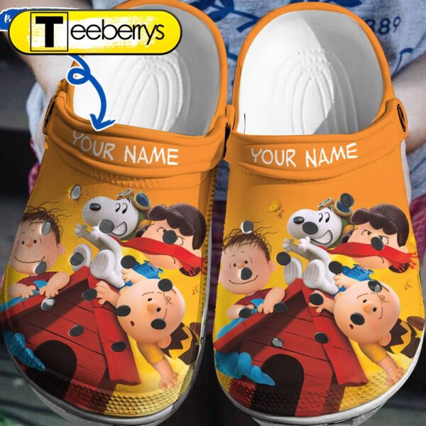 Footwearmerch Personalized Snoopy Peanuts Crocs 3D Clog Shoes
