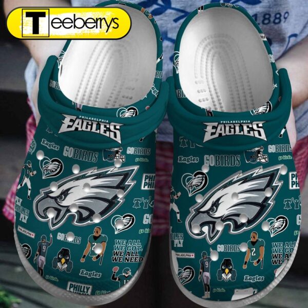 Footwearmerch Philadelphia Eagles NFL  Clogs  Shoes Comfortable For Men Women and Kids