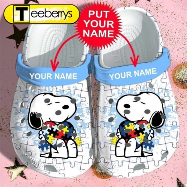 Footwearmerch Snoopy Autism Autism Comfortable For Mens And Womens Classic Water  Clog Shoes