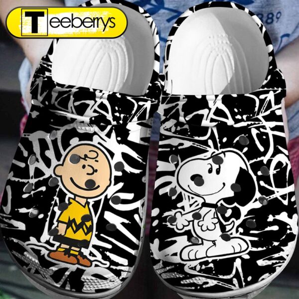Footwearmerch Snoopy Charlie Crocs 3D Clog Shoes