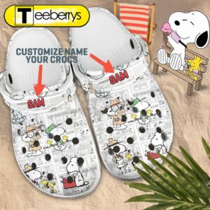 Footwearmerch Snoopy Crocs Crocband Shoes…