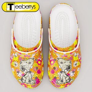 Footwearmerch Snoopy Flower Crocs 3D Clog Shoes for Women Men Kids 2