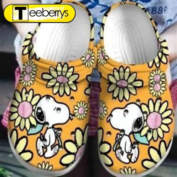 Footwearmerch Snoopy Flower Crocs Clog Shoes