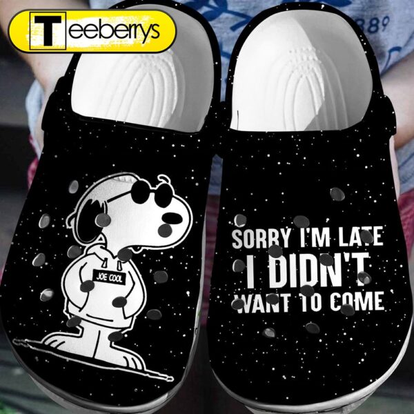 Footwearmerch Snoopy – Sorry Im Late I Didnt Want To Come Crocs 3D Clog Shoes