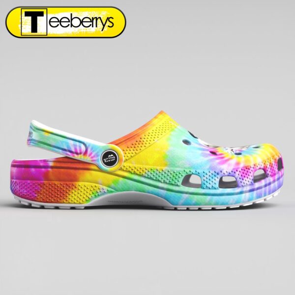 Footwearmerch Tie-Dye Snoopy and Peanuts Crocs 3D Clog Shoes Gift for Family