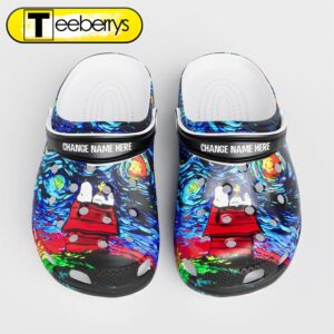 Footwearmerch Vangogh Personalized Snoopy Lovers Crocs 3D Clog Shoes 1