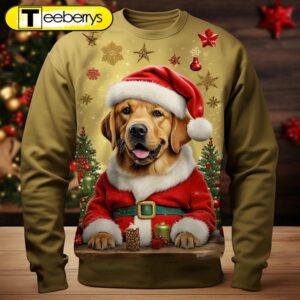 3D Printed Christmas Dog Shirt – Gift For Xmas