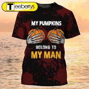 3D Pumpkin Halloween Shirt Men…