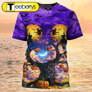 3D Purple Halloween Shirt Halloween…