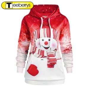 3D Snowman Print Shirt For…