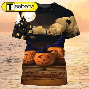 3D Trick Or Treat T Shirt Halloween Tshirt Funny Halloween Shirts