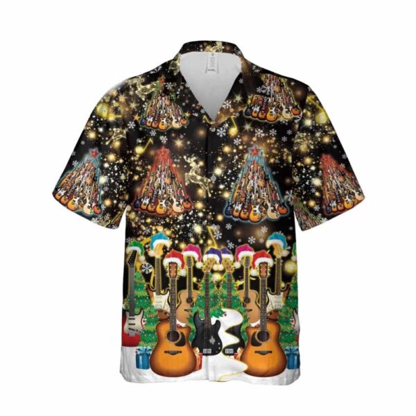 Acoustic Guitar Set Christmas Hawaiian Shirt