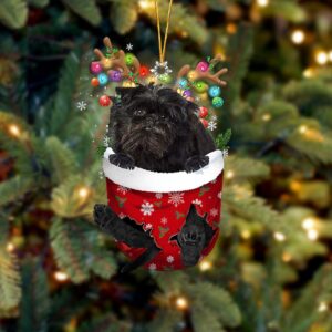 Affenpinscher In Snow Pocket Christmas…