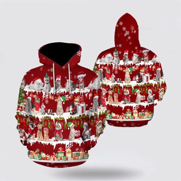 All Cat Breeds Christmas 3D All Over Print Hoodie