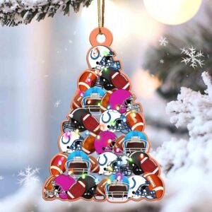 American Football Lovely Treet, Christmas Plastic Hanging Ornamen