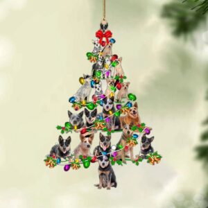 Australian Cattle Dog-Christmas Tree Lights-Two…